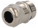 Cable gland; with long thread; PG13,5; IP68; Mat: brass