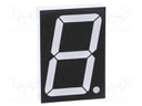 Display: LED; 7-segment; 38.1mm; 1.5"; No.char: 1; green; 240mcd