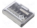 Screwdriver bits; Pcs: 7; Package: plastic case; 25mm