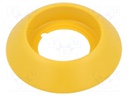 Legend Plate, Series 84, 50 mm, 22.5 mm Switches, Yellow, No Marking
