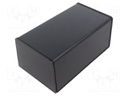 Enclosure: multipurpose; X: 99mm; Y: 170mm; Z: 74mm; WALL; ABS; black