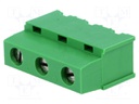 PCB terminal block; angled 90°; 7.5mm; ways: 3; on PCBs; terminal