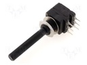 Potentiometer: shaft; single turn; 10kΩ; 100mW; THT; 6mm; plastic