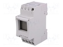 Timer; IP20; 230VAC; 35x85x60mm; DIN; -10÷55°C; Range: 1min÷7days