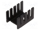 Heatsink: moulded; U; TO220; black; L: 19.05mm; W: 13.21mm; H: 12.7mm