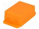 Enclosure: multipurpose; X: 50.4mm; Y: 70mm; Z: 29.5mm; ABS; orange