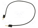 Test lead; 60VDC; 30VAC; 10A; non-insulated; Len: 0.3m; black