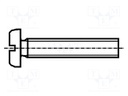 Screw; M5x25; DIN: 85A; Head: cheese head; slotted; polyamide