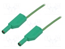 Test lead; silicone; 1m; green; 19A; 1kV; Cond.cross sec: 1mm2