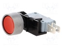 Switch: push-button; Pos: 2; SPDT; 16A/250VAC; red; Illumin: none