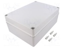 Enclosure: multipurpose; X: 245mm; Y: 335mm; Z: 133mm; light grey