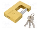 Padlock; Application: gates,cabinets,sheds; hardened shaft; 90mm