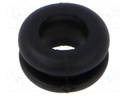 Grommet; black; UL94HB; TPR