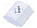 Nut; for profiles; Width of the groove: 6mm; steel; zinc