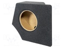 Car loudspeaker enclosure; MDF; black melange; textil; 15l; 250mm