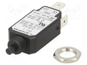 Circuit breaker; Urated: 240VAC; 48VDC; 16A; SPST; Poles: 1; screw