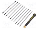 Screwdrivers; Pcs: 11; ESD; Package: bag