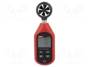 Thermoanemometer; 0÷30m/s; -10÷50°C; Equipment: batteries