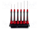 Screwdrivers; Pcs: 6; precision; Bit: Torx®; Series: PicoFinish®