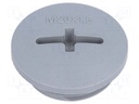 Stopper; M20; IP68; Mat: polyamide; dark grey; with seal