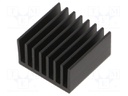 Heatsink: extruded; grilled; BGA; black; L: 16.5mm; W: 16.5mm