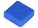 Button; square; blue; Application: TACTS-24; 12x12mm