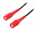 Test leads; 3A; BNC plug-BNC plug; Urated: 1kV; Len: 1m; red