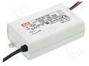 Power supply: switched-mode; LED; 25.2W; 24÷36VDC; 700mA; IP30