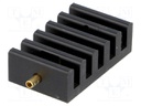 Heatsink: extruded; grilled; TO218,TO220,TO247,TO248,TO3P; black