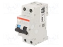 RCBO breaker; Inom: 16A; Ires: 10mA; Poles: 1+N; 230VAC; DIN; IP20