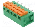 Connector: PCB terminal block; Plating: tinned; THT,spring clamp