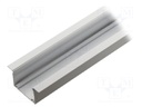 Profiles for LED modules; recessed; white; L: 1m; aluminium