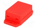 Enclosure: multipurpose; X: 35.4mm; Y: 50mm; Z: 22mm; ABS; red; UL94HB