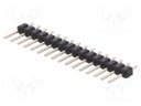 Pin header; pin strips; male; PIN: 16; straight; 2.54mm; THT; 1x16