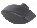 Knob wing; M6; 10mm; H: 20mm; polyamide; black; Boss material: brass