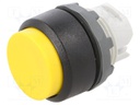 Switch: push-button; Stabl.pos: 1; 22mm; yellow; Illumin: none; IP66