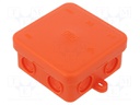 Enclosure: junction box; X: 75mm; Y: 75mm; Z: 36mm; polyetylene; IP55