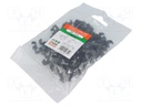 Holder; black; Application: for flat cable; 25pcs; with a nail