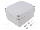 Enclosure: multipurpose; X: 155mm; Y: 179mm; Z: 99mm; light grey