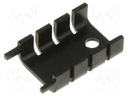 Heatsink: extruded; U; black; L: 28mm; W: 16.8mm; H: 7.9mm; 22K/W