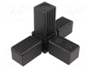 Mounting coupler; for profiles; Mat: polyamide; -30÷100°C; I: 77mm