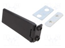 Hinge; Width: 63mm; zinc alloy; black; H: 33mm