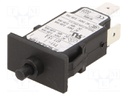 Circuit breaker; Urated: 240VAC; 48VDC; 15A; SPST; Poles: 1; SNAP-IN