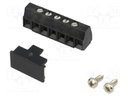 PCB terminal block; angled 90°; 3.81mm; ways: 5; on PCBs,screw