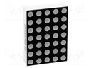 Display: LED; matrix; 5x7; green; 6mcd; anode; 27.94x19.96mm