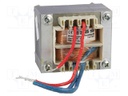 Transformer: mains; 39VA; 230VAC; 13V; 3A; Leads: cables; IP00