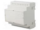 Enclosure: for DIN rail mounting; Y: 90mm; X: 87mm; Z: 65mm; ABS