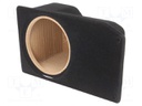 Car loudspeaker enclosure; MDF; black; textil; 8l; 200mm; 222mm