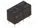 Relay: electromagnetic; DPDT; Ucoil: 5VDC; 0.5A/125VAC; 2A/30VDC