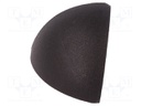 Stopper; for angle bracket; polyamide; 30mm; Colour: black